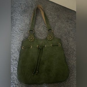 Green tote bag